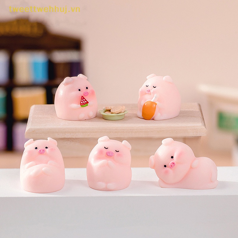 Tweehuj Tượng Heo Con Hoạt Hình Mini Dễ Thương Trang Trí Tiểu Cảnh / Phòng Khách / Xe Hơi vn