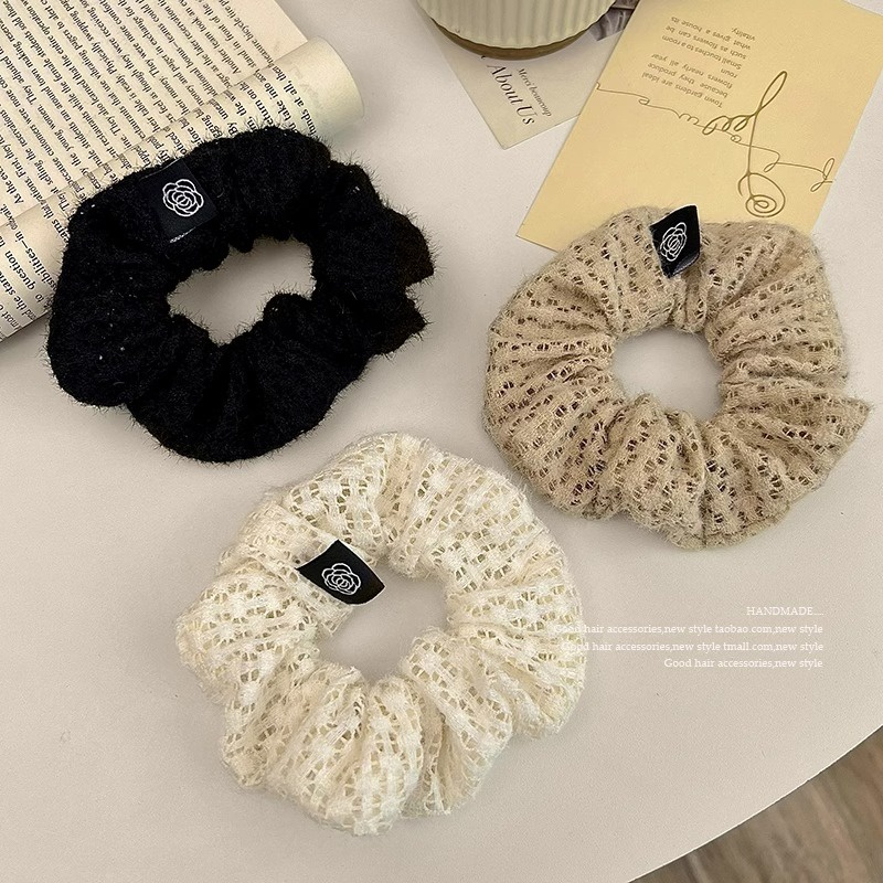 Dây Cột Tóc Ruy Băng Hình Hoa Trà Phong Cách retro