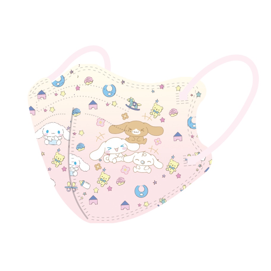 Set 50 Khẩu Trang sanrio 4d 4~12 h0153 Chống Bụi Họa Tiết Hoạt Hình Dễ Thương Cho Bé