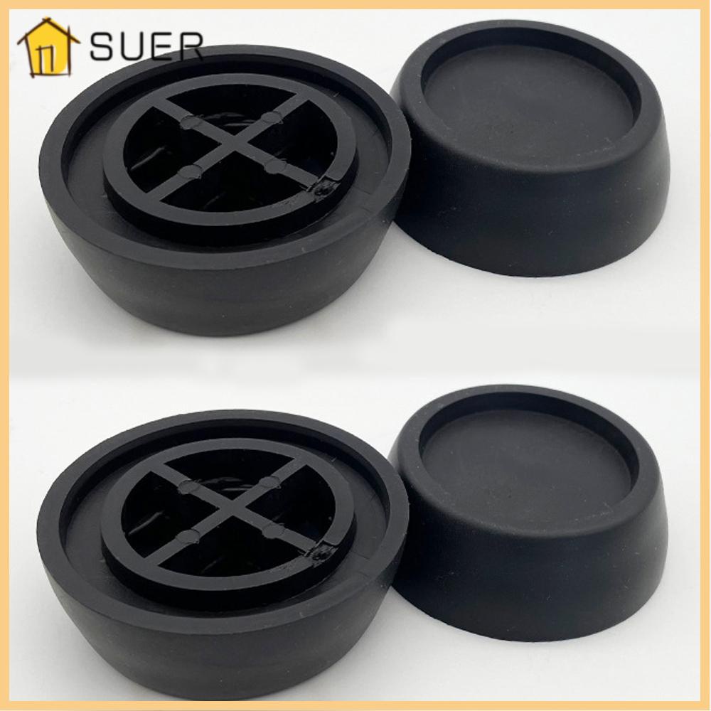 Suenin Set 4 Miếng Đệm Nhựa Màu Đen Chống Rung Đa Năng Bền Bỉ Dễ Sử Dụng Dành Cho Máy Giặt