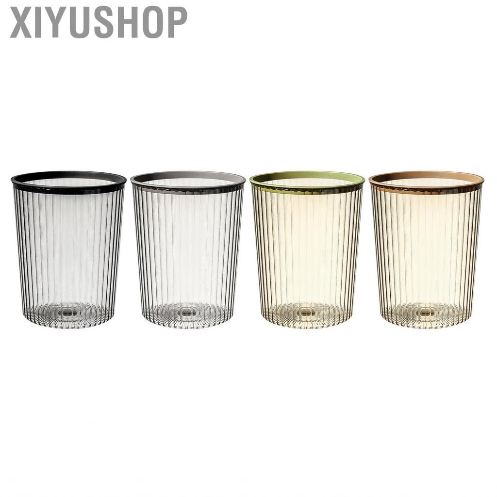 Xiyushop Garbage Bin  Top Ring Trash Easy Attached Lid Free for Living Room