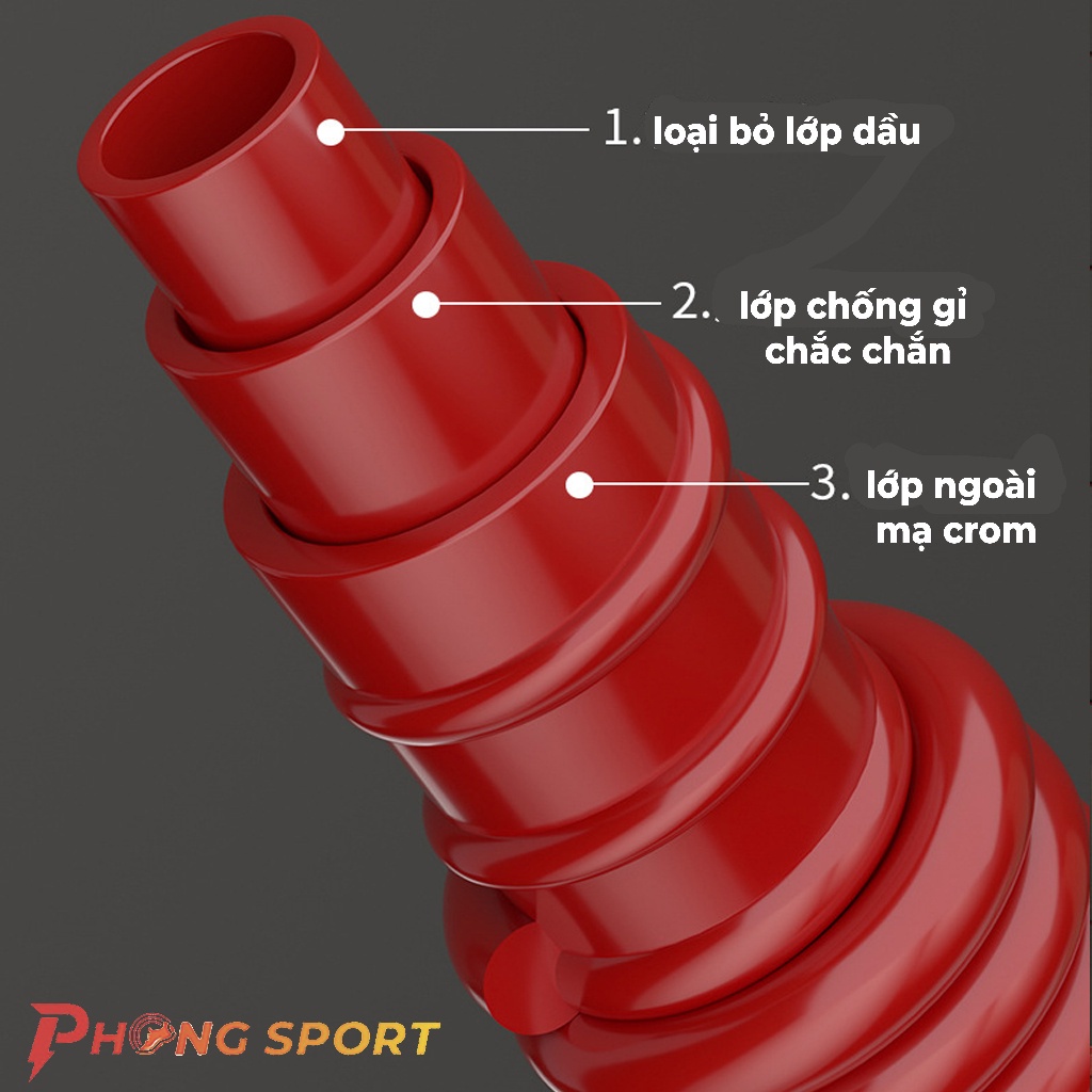 Huyết long đao 120kg, Gậy lò xo tập cơ tay, đồ long đao màu đỏ từ 80kg - 130kg
