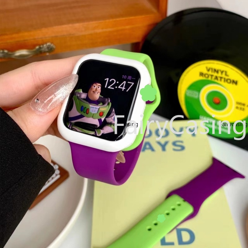 Dây Đeo silicone Hai Màu Cho iwatch uitra series 8 / 76 / 5 / 4 / 3 / se 49mm 45mm 44mm 41mm 40mm / 42mm / 38mm