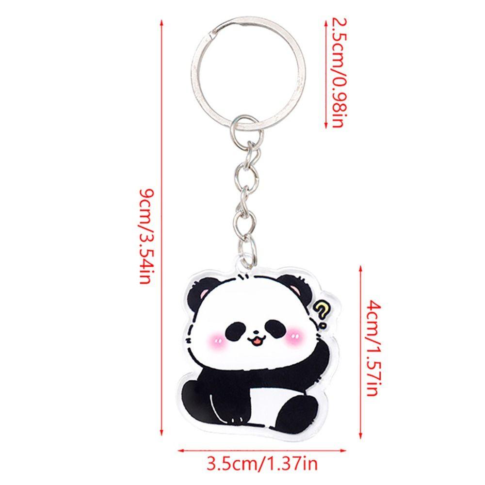 Mmluck Móc Chìa Khóa acrylic Hình Gấu Trúc Hoạt Hình Dễ Thương diy Ốp
