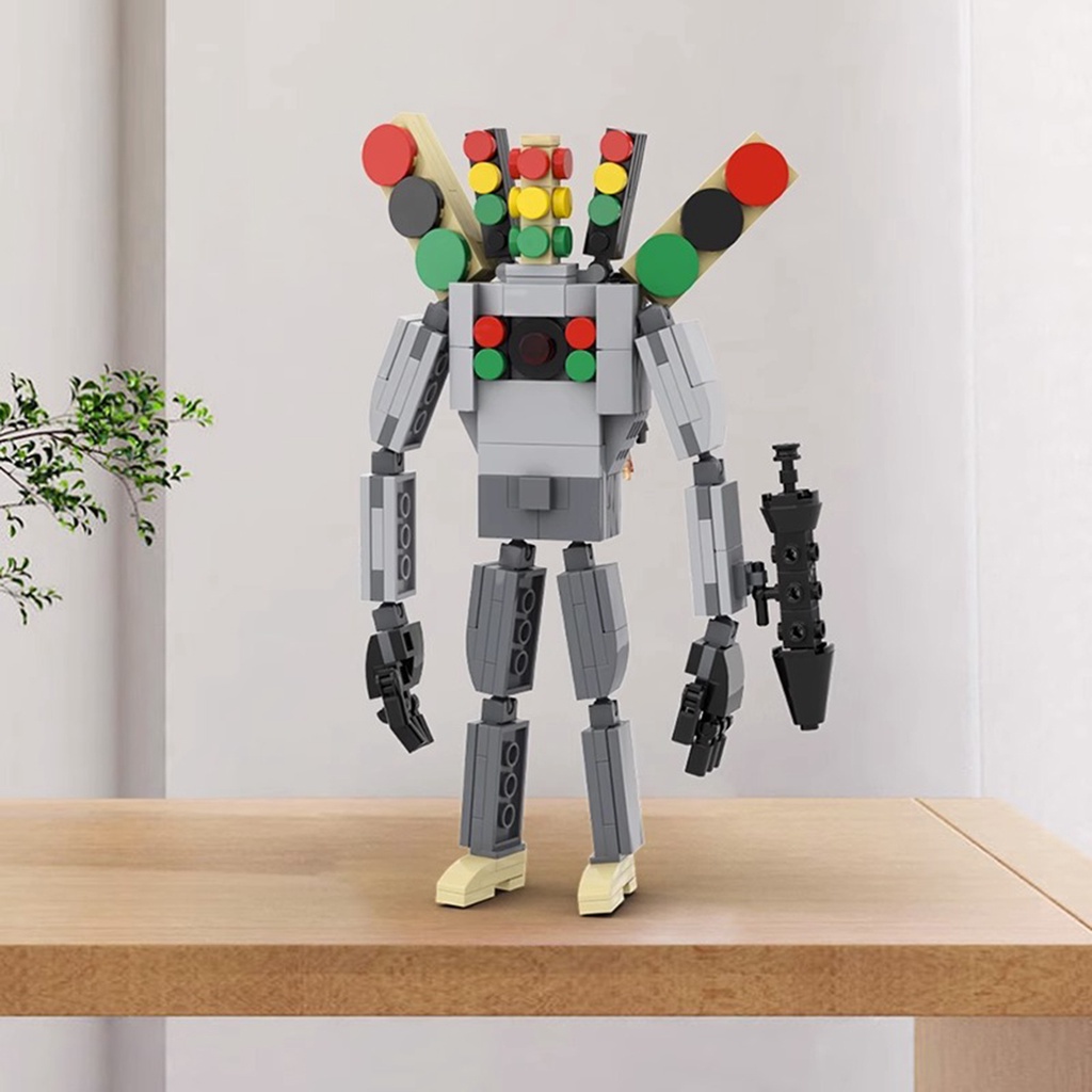 Skibidi Đồ Chơi Khối Lắp Ráp toilet Người Đàn Ông titan Phát Ra Âm Thanh vs