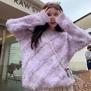 NZN Áo len chui đầu cổ tròn nữ cổ tròn phiên bản Hàn Quốc mới, thân thiện với da mềm mại, dáng rộng và mỏng