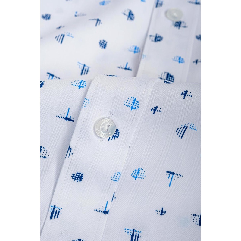 Áo Sơ Mi Nam Tay Ngắn Họa Tiết , thời thượng, lịch lãm, chỉn chu John Henry - WS23FH28C-SDBB