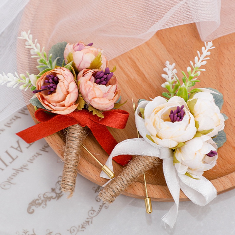 Hoa Lụa Cài Áo Chú Rể Phù Dâu