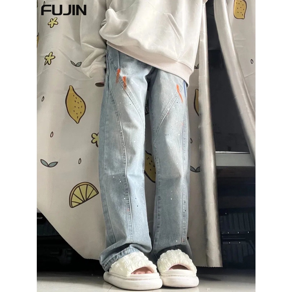 FUJIN quần ống rộng quần nữ jean Popular Casual Fashion Dễ thương WNK23A138E 44Z231031