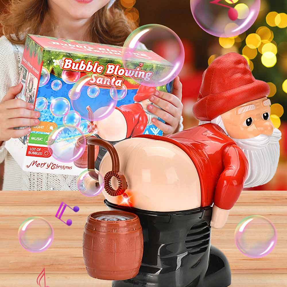Christmas Electric fun Santa Twerking bubble Machine bubble blowing Santa claus with light music XMAS bubble toy Christmas gift