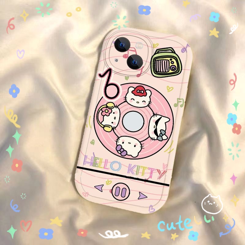 Ốp Điện Thoại silicone In Hình Mèo Âm Nhạc Cho iphone 7 7plus 8 8plus xs xr 11 12 13 14 pro plus promax