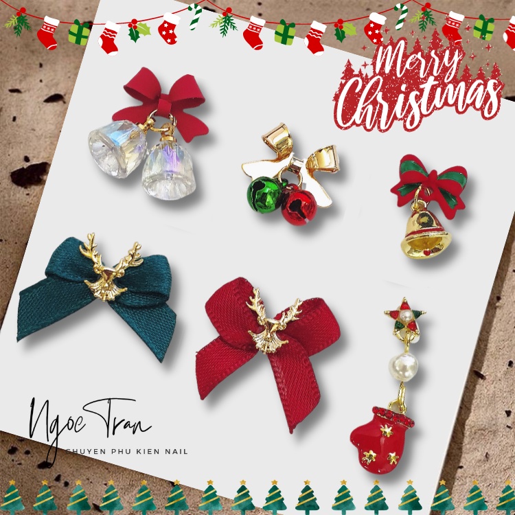 Charm Chuông Noel | Giáng Sinh 2024 | Trang Trí Móng Tay