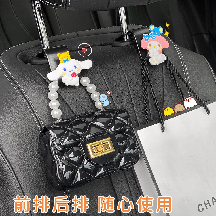 Bộ 2 Móc Treo Đồ Gắn Sau Ghế Xe Hơi Đa Năng Hình doraemon / melody / Cậu Bé Bút Chìa Khóa