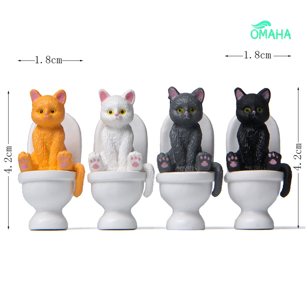 Mô Hình Chú Mèo Ngồi Mini Dễ Thương Dùng Trang Trí