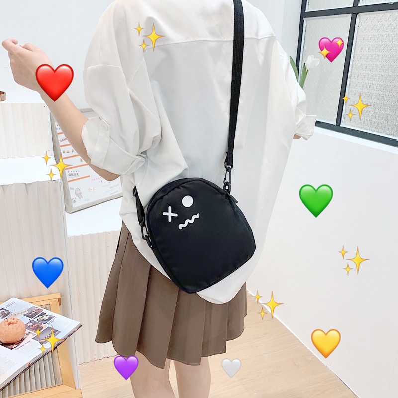 Túi đeo chéo nam nữ vải canvas cá tính đi chơi giá rẻ dễ thương - HSU