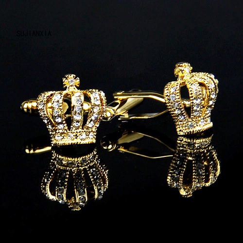 Giày Thể Thao sujianxia sujianxia Năng Động Hợp Thời Trang| Khuy Măng Sét Bằng Thép Không Gỉ Hình Vương Miện Đính Đá Lấp Lánh Cho Nam