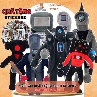  Gấu bông đồ chơi Skibidi Toilet Cameraman TV Man Titan Speakerman đầu loa thú bông bồn cầu vui nhộn   tặng ô tô mini   