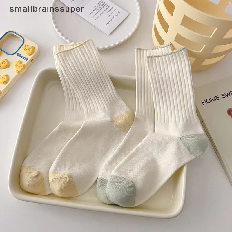 Smallbrainssuper 1 Đôi Tất Dày Giữ Ấm Mùa Đông Mềm Mại Thoải Mái Dành Cho Nữ sbs