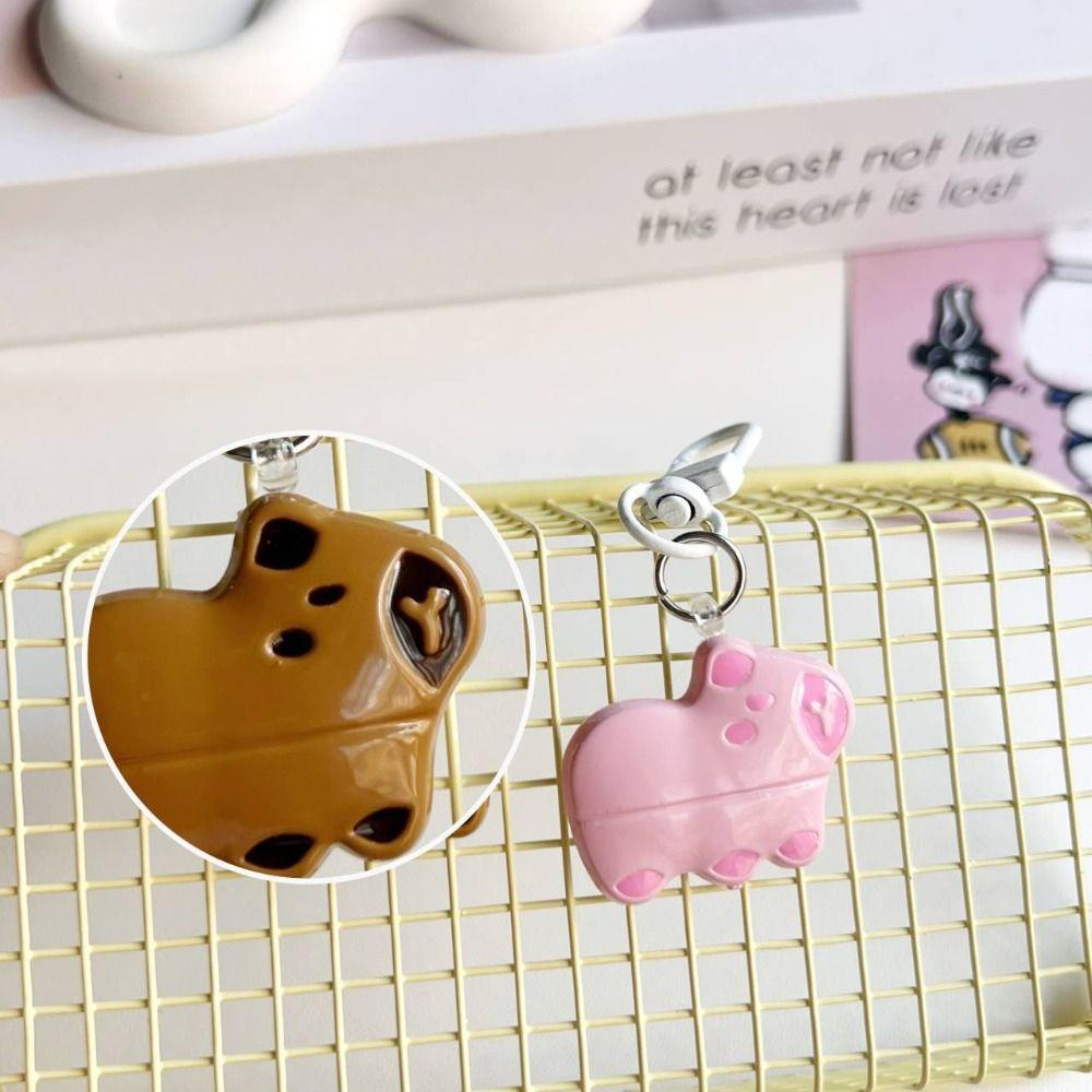 Mmluck capybara Móc Chìa Khóa Bằng Nhựa resin Hình capybara Vui Nhộn Sáng Tạo Thời Trang Trang Trí Ba Lô