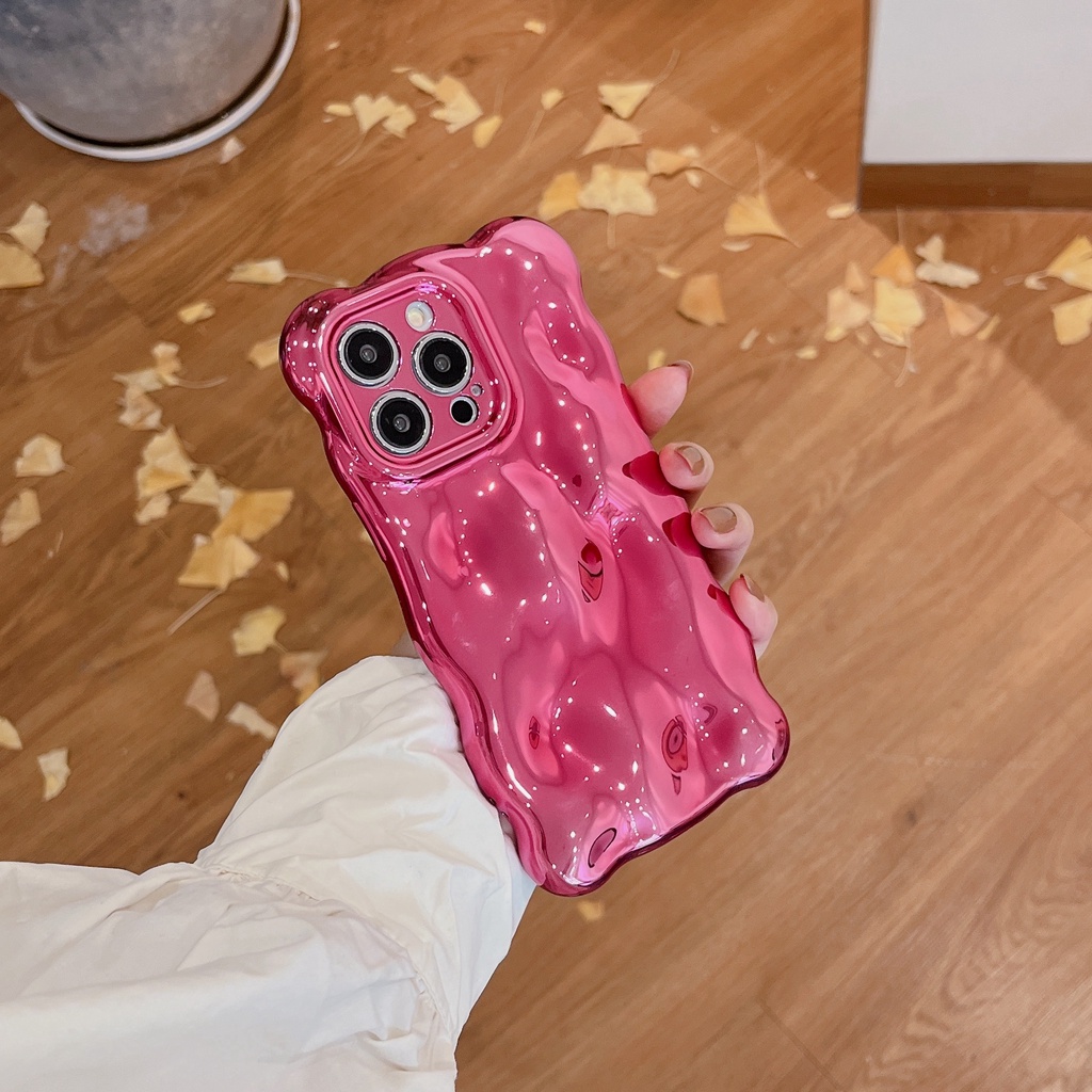 Ốp Điện Thoại Mạ Điện Họa Tiết Hoa Hồng & Bong Bóng Cho iphone 15 promax 15 14 pro max 14pro 14 13 pro max 12 pro max 11