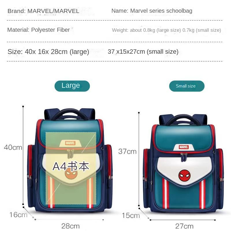 Disney Ba Lô Đi Học Họa Tiết captain america Dành Cho Bé Lớp 1-3 - 6-5