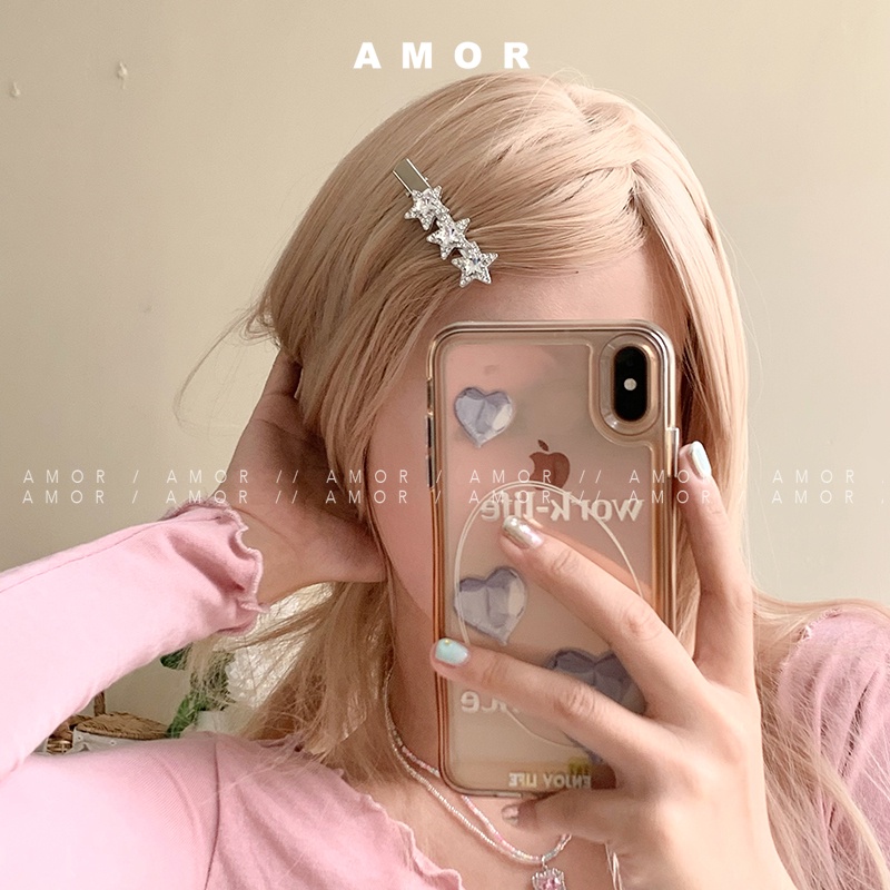 Kẹp TóC HìNh Ngôi Sao ĐíNh Kim Cương Giả Trong SuốT Dễ Thương Cho Nữ y2k