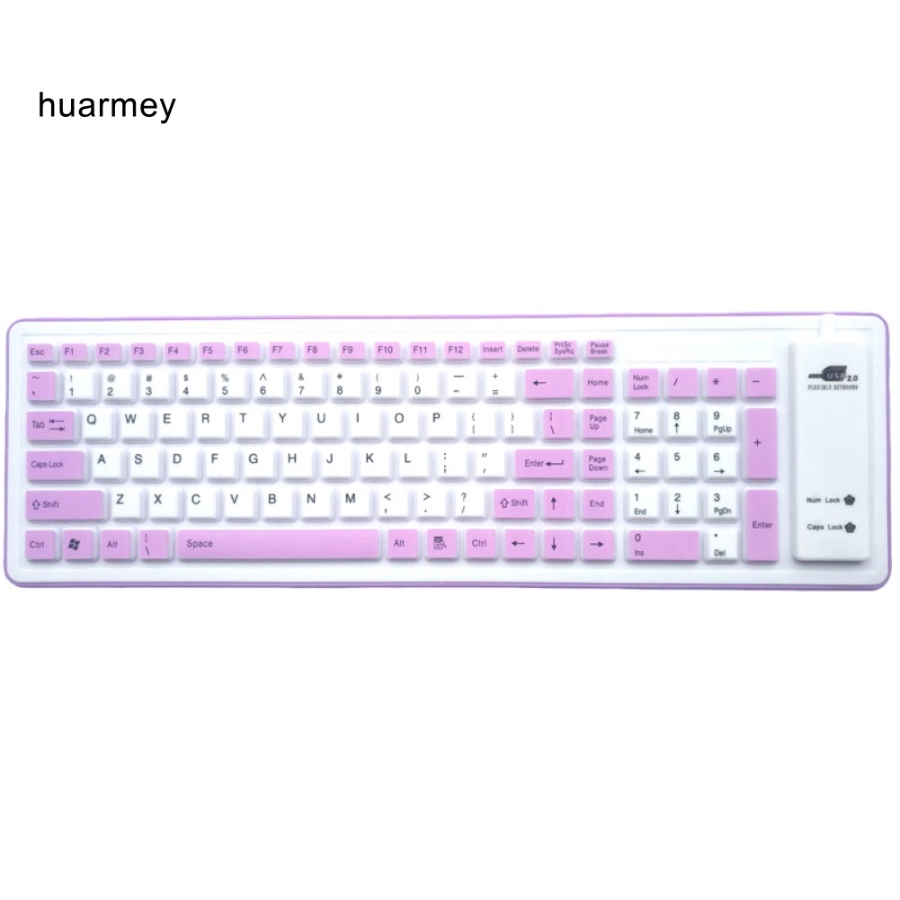 Bàn Phím silicone Mềm Chống Bụi 103 Phím Có Thể Gấp Gọn Cho laptop / Máy Tính