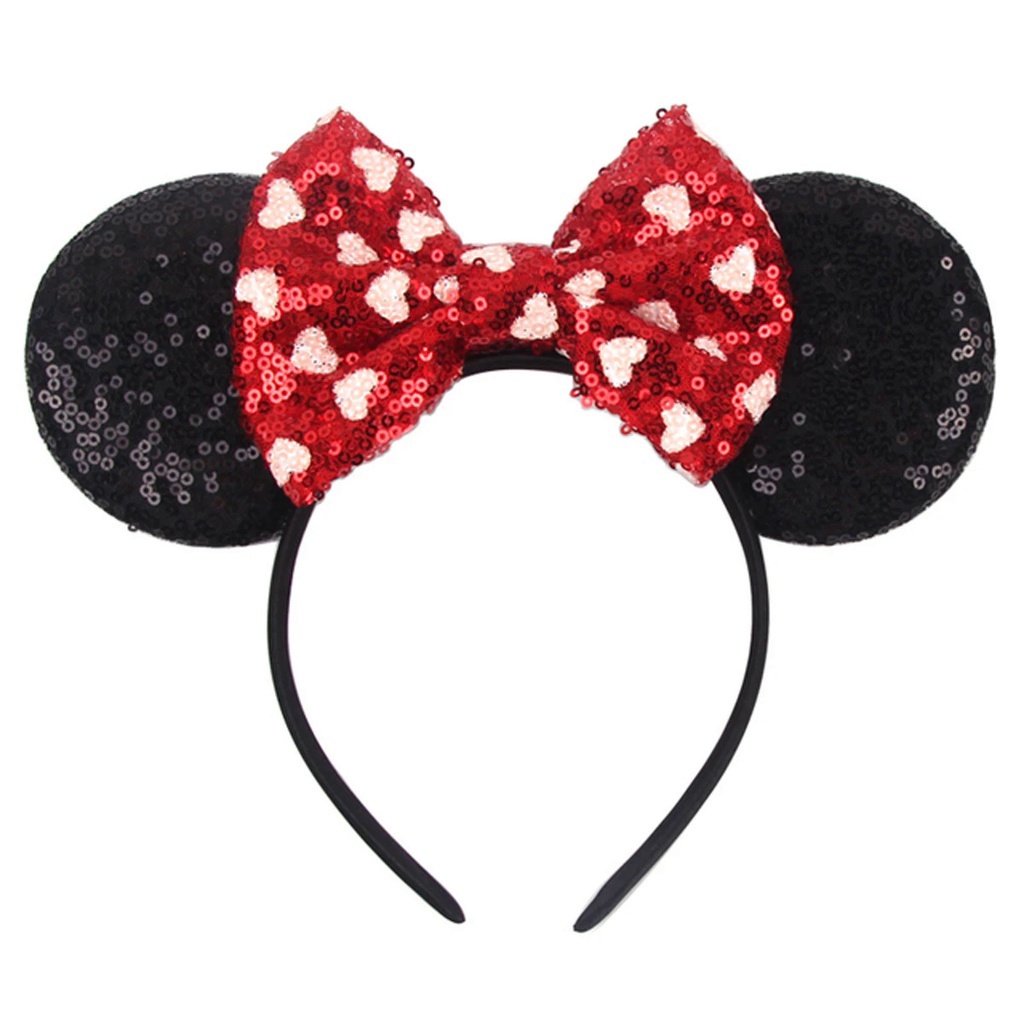 Băng Đô Cài Tóc Hình Tai Chuột mickey Đính Kim Sa Lấp Lánh Thời Trang 2023