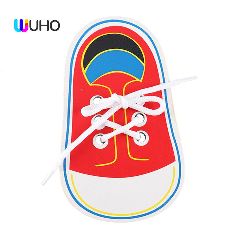 Đồ Chơi Tập Buộc Dây Giày Gỗ Cho Bé