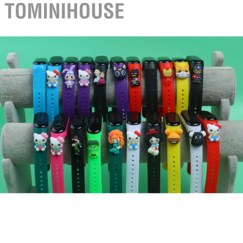 Tominihouse Children Cartoon Sports Watch  Touch Student Electronic with Figure Decoration