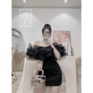 Đầm body dự tiệc xếp ly bèo dễ thương