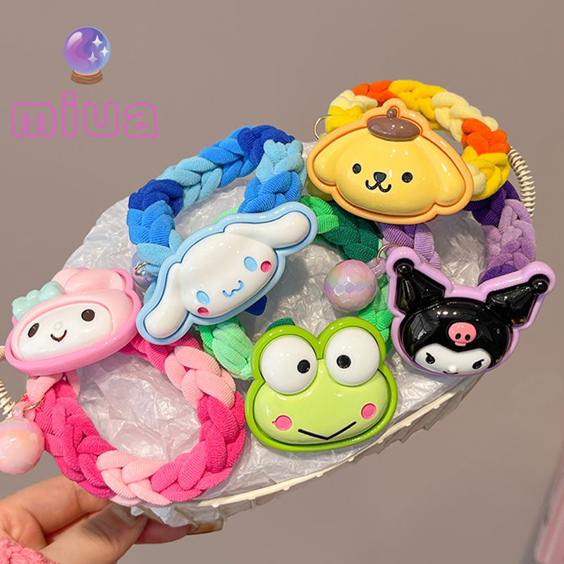Miu🔮SANRIO Dây Buộc Tóc Hình Gấu / Dâu Tây Hoạt Hình Phong Cách Hàn Quốc Dễ Thương Cho Bé Gái 2023