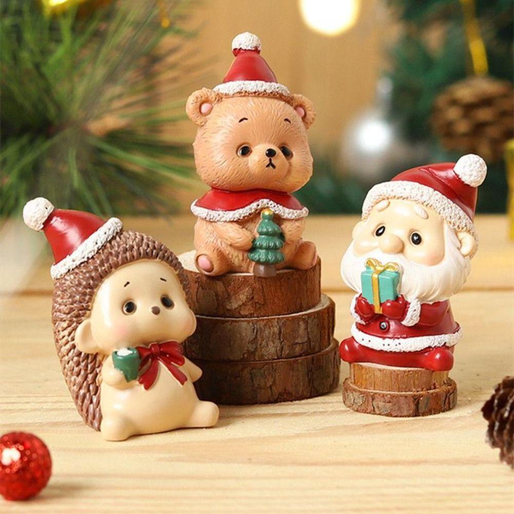 Mmluck Tượng Nhỏ Hình Người Tuyết Hoạt Hình Trang Trí Tiểu Cảnh Giáng Sinh