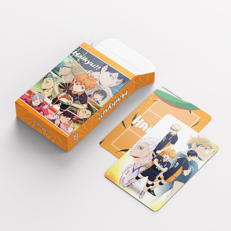 Haikyuu!! Laser Box Photocard Lomo Card Postcard Stickers thẻ 60 chiếc + nhãn dán 32 chiếc
