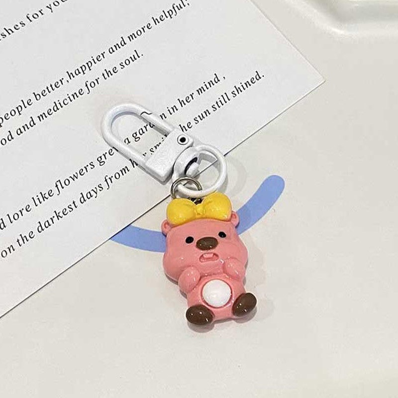 Juststar ins Móc Khóa Màu Trắng Siêu hot Họa Tiết Vòng Lặp Nhân Hoạt Hình Bán Chạy Phổ Biến Làm Quà Tặng Tốt Nhất