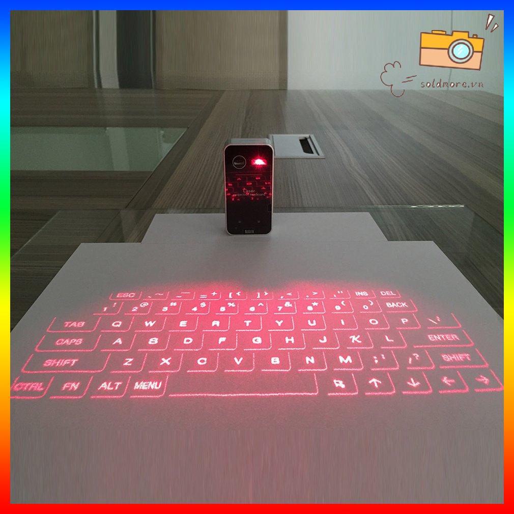 Bàn phím và chuột chiếu ảo cầm tay mini Laser dành cho máy tính bảng
