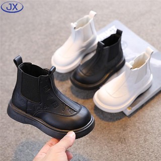 Giày Bốt martin Bằng Da Đế Mềm Thoáng Khí Chống Nước Chống Trượt Thời Trang Cho Trẻ Em