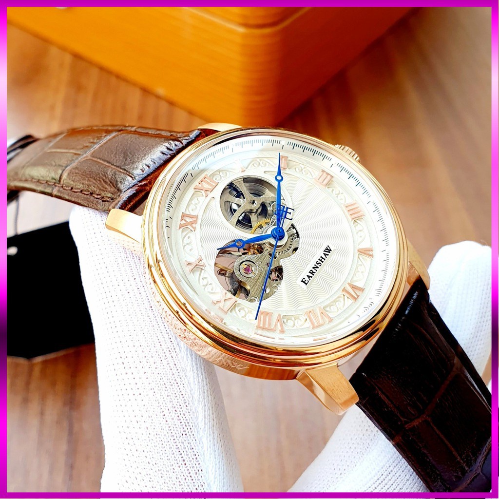Đồng hồ nam chính hãng Thomas Earnshaw Westminster Mechanical ES-8097-03 - Máy cơ tự động - Kính cứng NEW