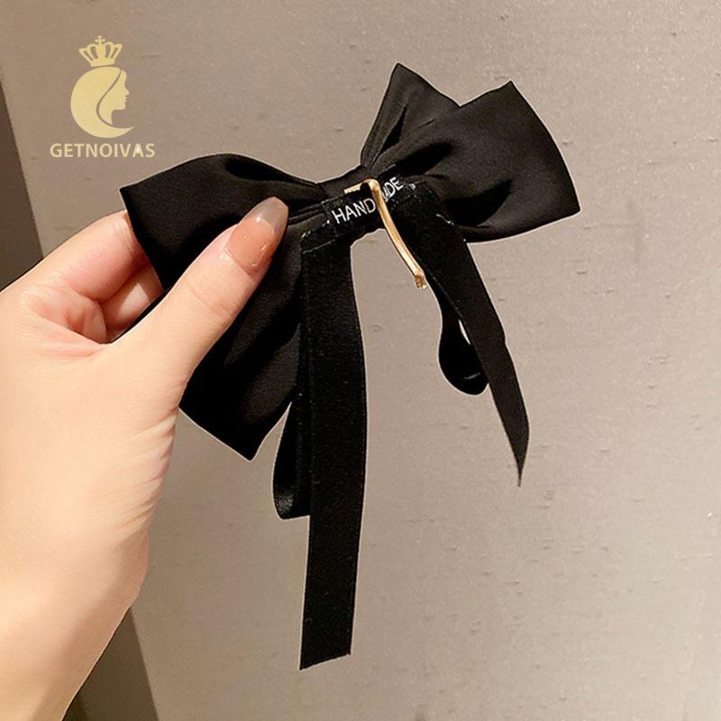 Kẹp Tóc Hình Nơ Bằng Vải satin Chất Lượng Cao Thời Trang