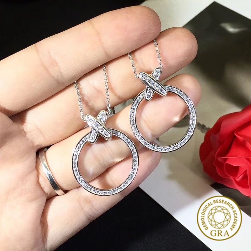 Vòng cổ bạc S925 mặt dây chuyền moissanite