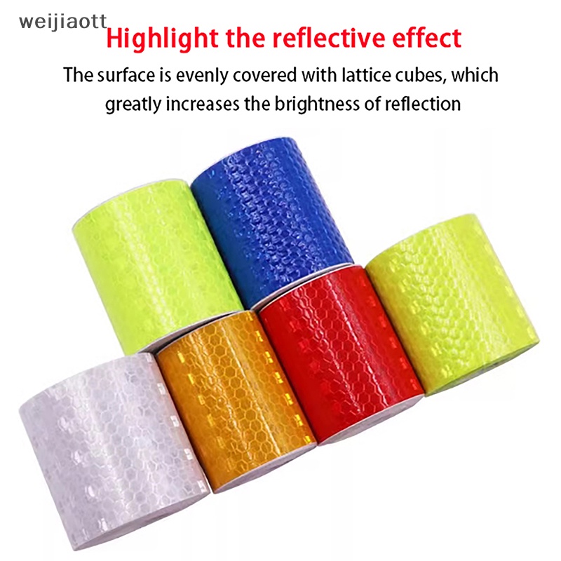 Weijiaott Miếng Dán Phản Quang Pha Lê 5cm * 1m Trang Trí Thân Xe Hơi
