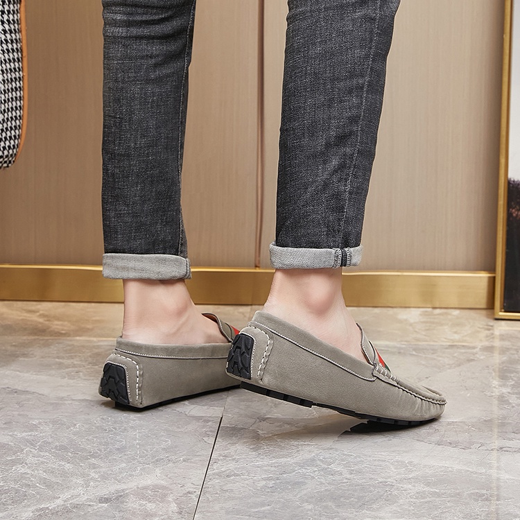 Thời Trang Giày Lười Da Lộn Phong Cách retro Cho Nam