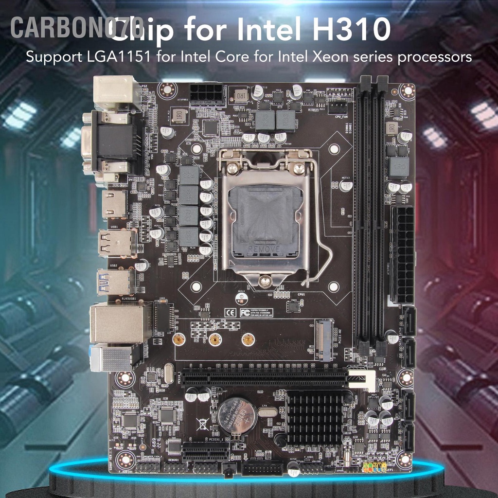 Carbon070 Bo mạch chủ H310 LGA 1151 hỗ trợ thế hệ thứ 8 9 cho Lvy Bridge bo Intel Core LGA1151 Micro ATX DDR4