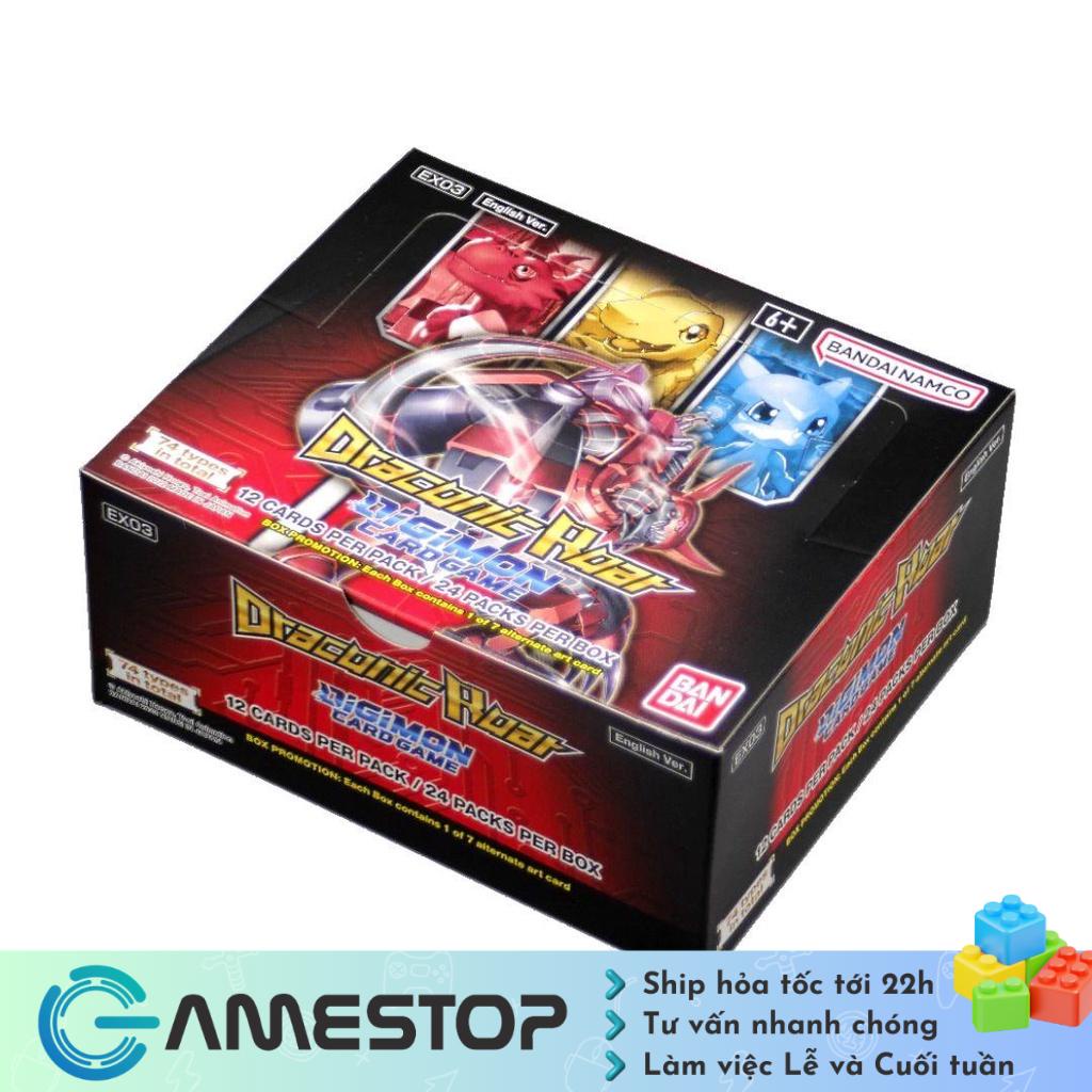 Thẻ bài Digimon TCG EX3 Draconic Roar Booster Box chính hãng Bandai EX03 phiên bản tiếng Anh DGMTCGUSBB10