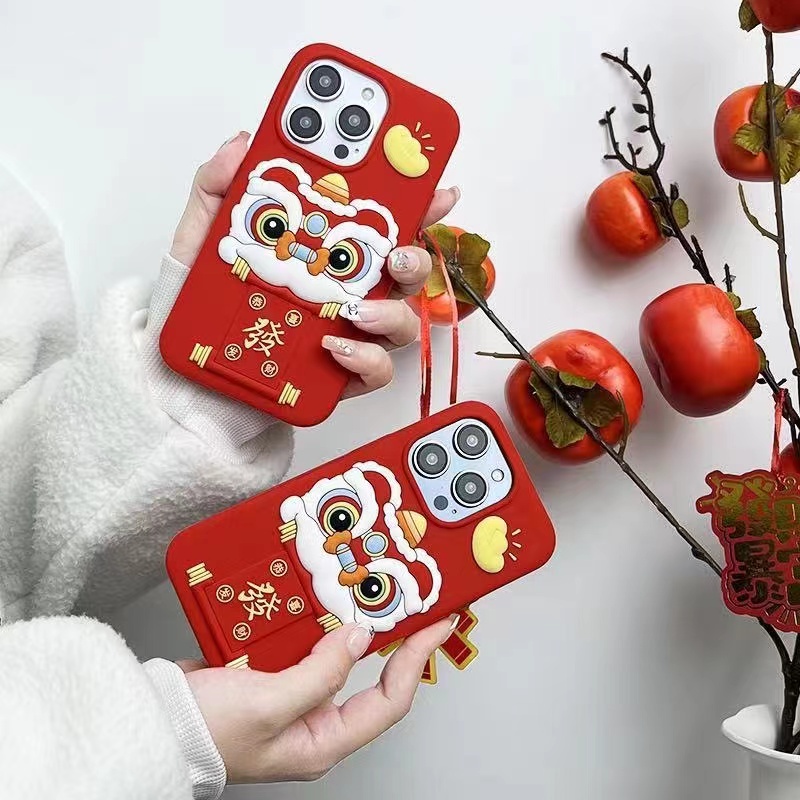 Ốp Điện Thoại Hình Sư Tử 3d Cho iphone 15 14 13 12 11 pro max 15pro 14pro 13pro