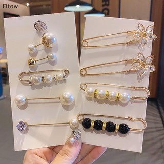 Set 4 / 6 ghim cài thắt lưng quần áo đính ngọc trai
