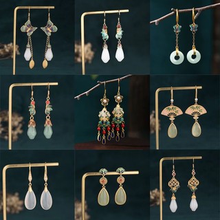Bông tai mạ vàng 925 phong cách trung hoa mới