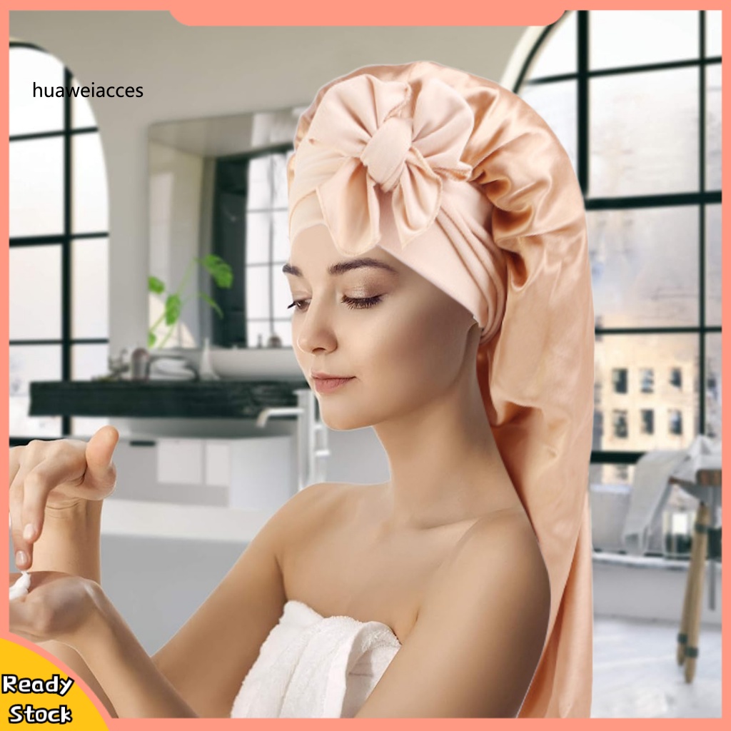 Mũ satin Trùm Tóc Khi Ngủ Bảo Vệ Tóc Xoăn Dài Điều Chỉnh Được Cho Nữ