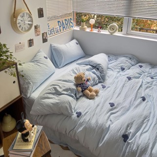 Bộ chăn ga gối REE Bedding CTD249 M1 XANH DƯƠNG nhiều màu đủ size giường nệm