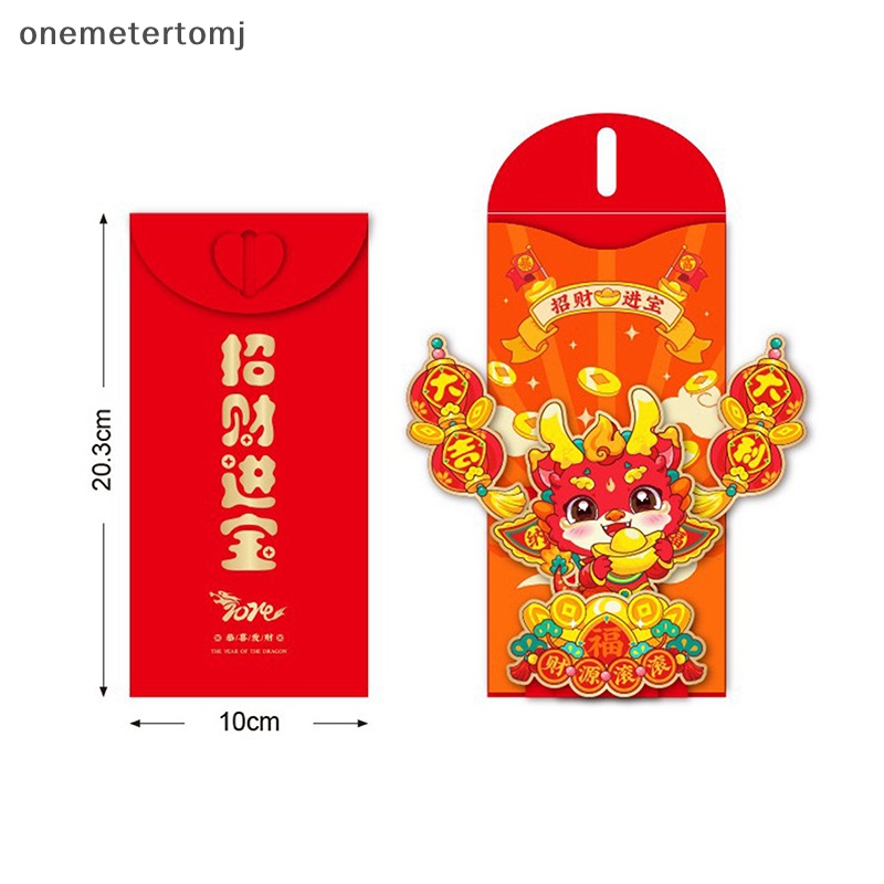 Onemetertomj Bao Lì Xì Đỏ May Mắn Hình Bao Lì Xì 3d Phong Cách Trung Hoa Cho Bé
